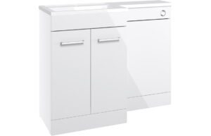 Venosa 1000mm F/S L-Shape Pack & Basin - White Gloss