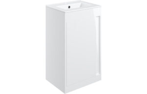 Elements 510mm Floor Standing Unit Inc. Basin - White Gloss