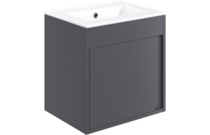 Elements 510mm Wall Hung Unit Inc. Basin - Matt Graphite Grey
