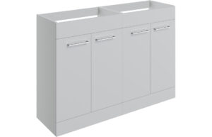 Volta 1180mm Floor Standing 2 Door Basin Unit Run (No Top) - Grey Gloss