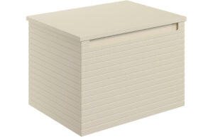 Align 610mm Wall Hung 1 Drawer Basin Unit & Worktop - Matt Cotton