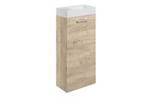 Volta 410mm Floor Standing 1 Door Basin Unit & 1TH Basin - Oak