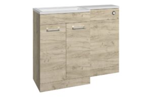 Venosa 1000mm F/S L-Shape Pack & Basin - Oak