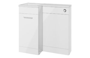 Venosa 900mm F/S L-Shape Pack & Basin - White Gloss