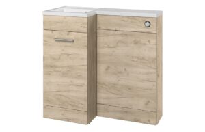 Venosa 900mm F/S L-Shape Pack & Basin - Oak