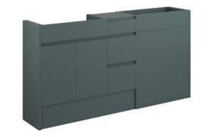 Cara 1536mm Standard Basin, WC & 3 Drawer Unit Pack - Matt Green Camo