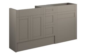 Abbey 1536mm Standard Basin, WC & 3 Drawer Unit Pack - Matt Stone