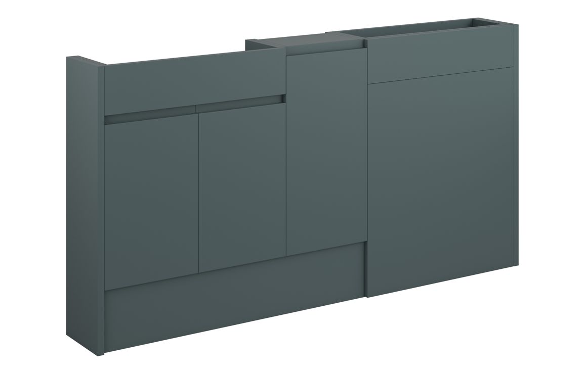 Cara 1536mm Standard Basin, WC & 1 Door Unit Pack - Matt Green Camo