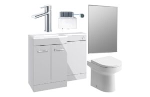 Venosa 1000mm Furniture & BTW WC Pack - Grey Gloss