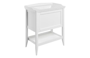 Dion 800mm Floor Standing 1 Drawer Basin Unit w/Basin - Matt White