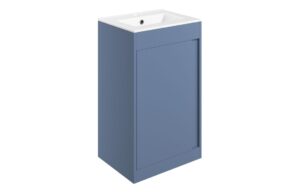 Elements 510mm Floor Standing Unit Inc. Basin - Matt Misty Blue