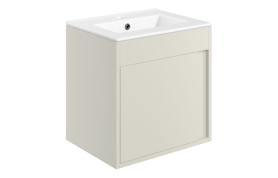 Elements 510mm Wall Hung Unit Inc. Basin - Matt Latte