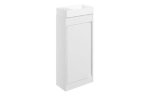 Elements 410mm Floor Standing Unit Inc. Basin - White Gloss