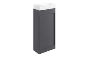 Elements 410mm Floor Standing Unit Inc. Basin - Matt Graphite Grey