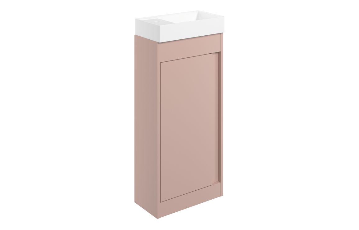 Elements 410mm Floor Standing Unit Inc. Basin - Matt Antique Rose