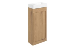 Elements 410mm Floor Standing Unit Inc. Basin - Seville Oak