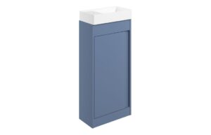 Elements 410mm Floor Standing Unit Inc. Basin - Matt Misty Blue