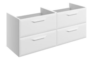 Mika 1180mm Wall Hung 4 Drawer Basin Unit (No Top) - Matt White