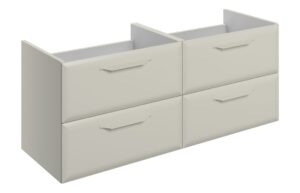 Mika 1180mm Wall Hung 4 Drawer Basin Unit (No Top) - Matt Latte