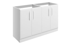 Mika 1180mm Floor Standing 4 Door Basin Unit (No Top) - Matt White