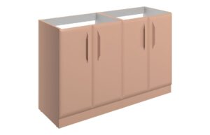 Mika 1180mm Floor Standing 4 Door Basin Unit (No Top) - Matt Apricot