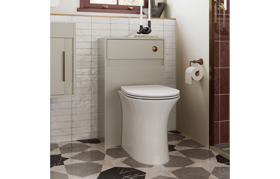 Elements 500mm Floor Standing WC Unit - Matt Latte - Image 3