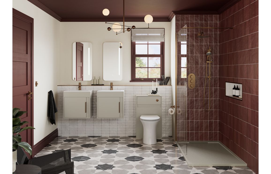 Elements 500mm Floor Standing WC Unit - Matt Latte - Image 2