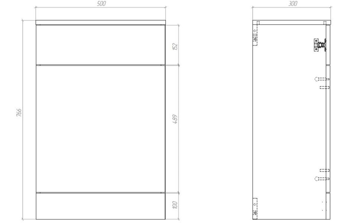 Vista 500mm WC Unit & BTW Pan Pack - White Gloss - Image 2