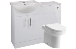 Vista 650mm Basin Unit & WC Unit Pack - White Gloss